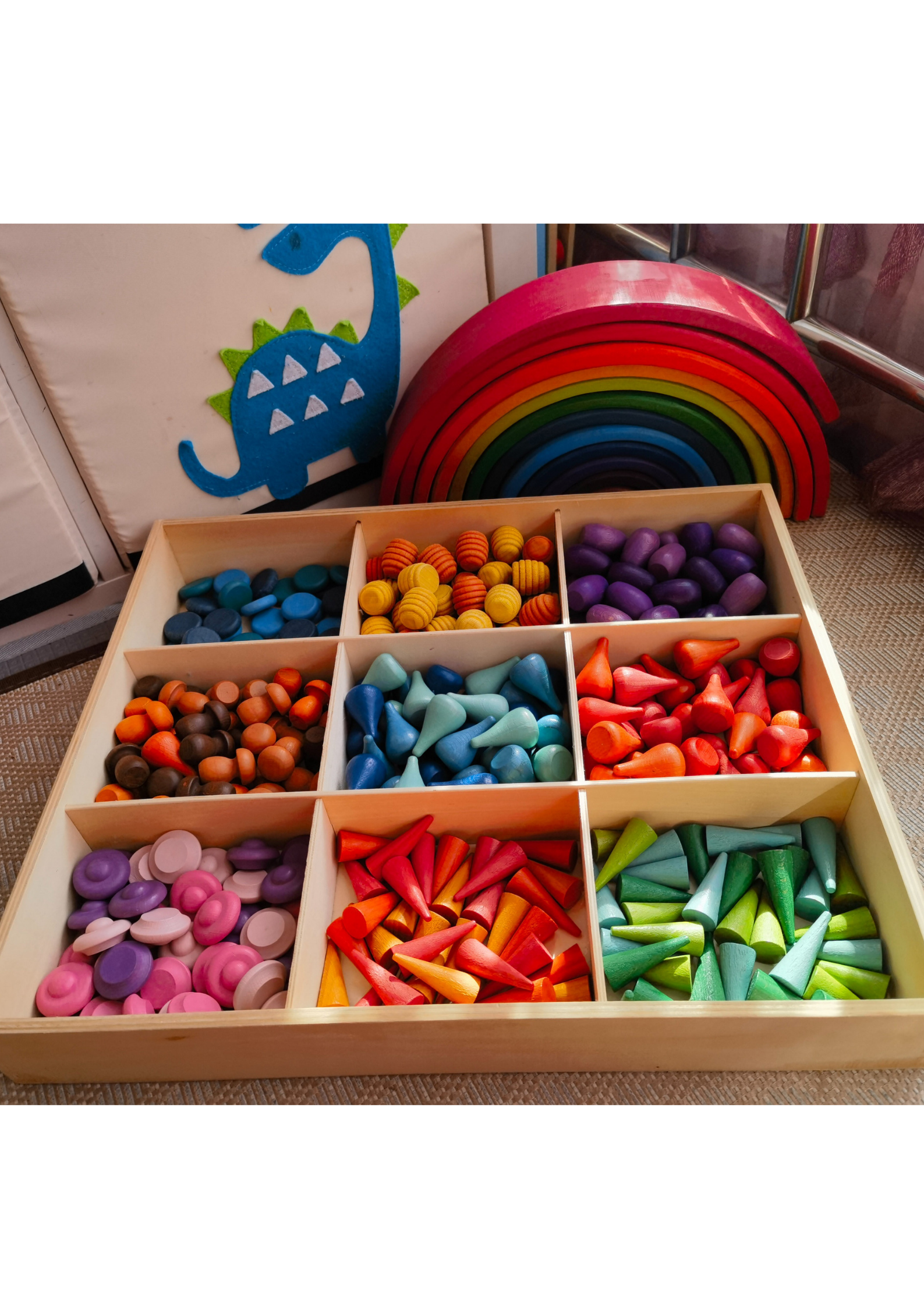 Jucării din lemn senzoriale Montessori