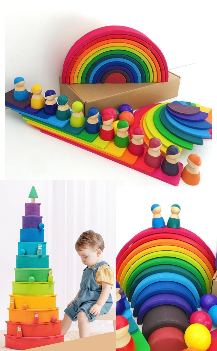 Jucării din lemn Montessori Seturi